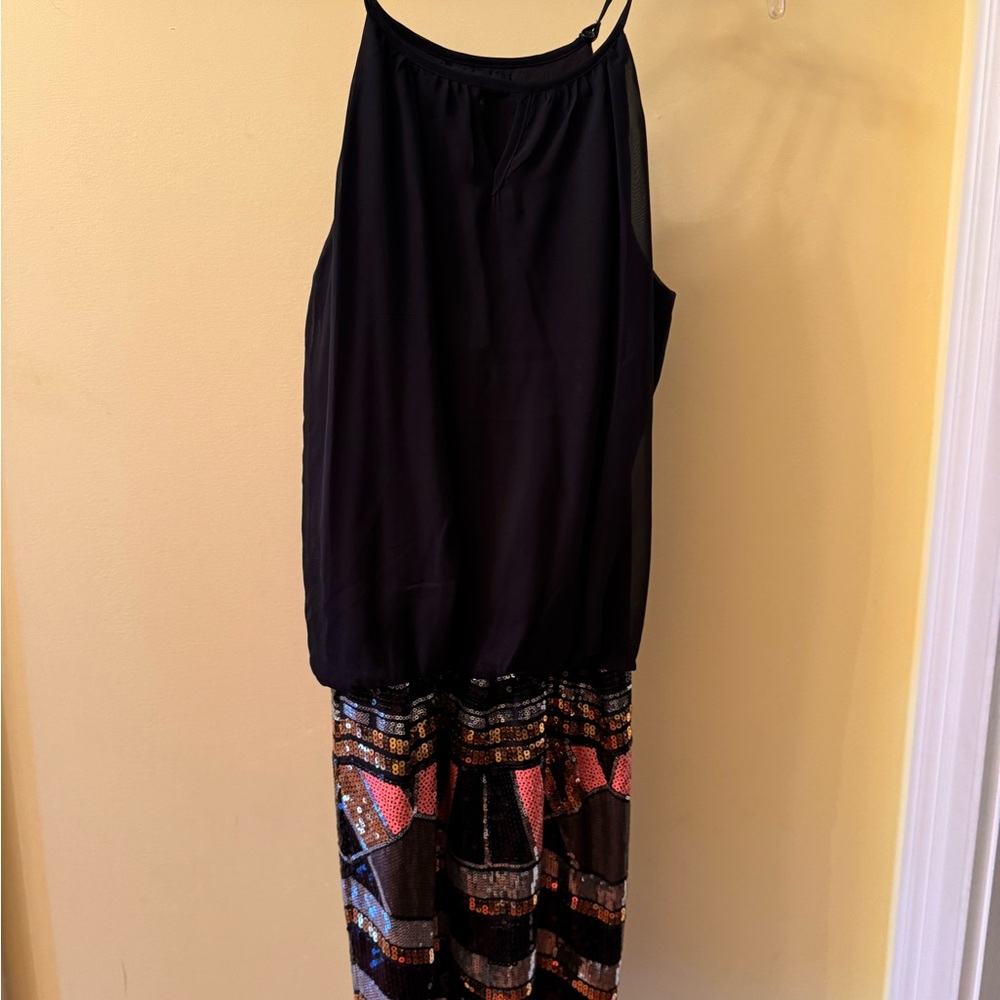 Elegant Black and Multicolor Dress